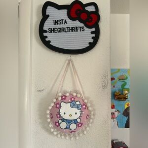 hello kitty plush wall decor